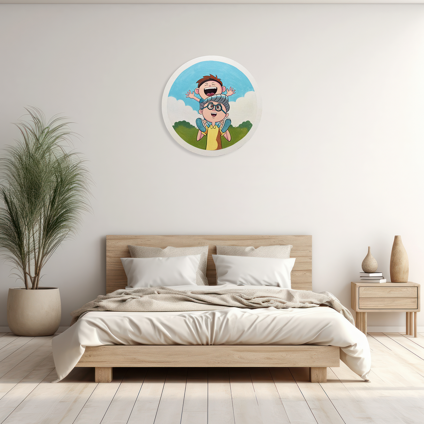 Hand Painted Wall Art - Father & Son - Gifting - Home Decor