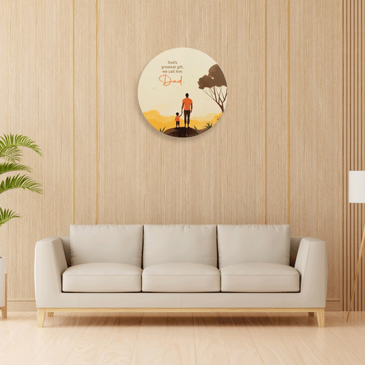 Wall Painting - Digital Wall Art - Father & Son - Gifting - Home Decor - Office Decor