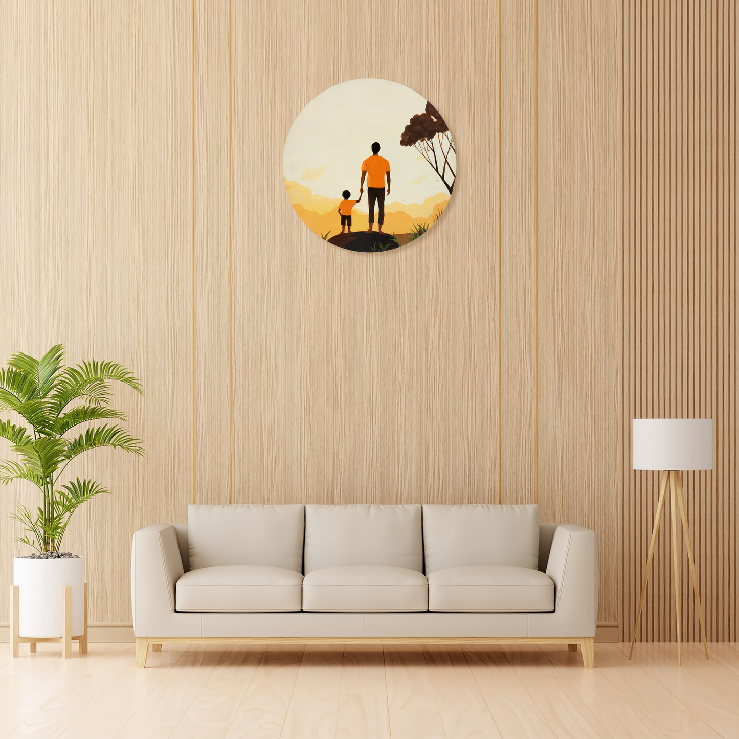 Hand Painted Wall Art - Father & Son - Gifting - Home Decor - Office Decor