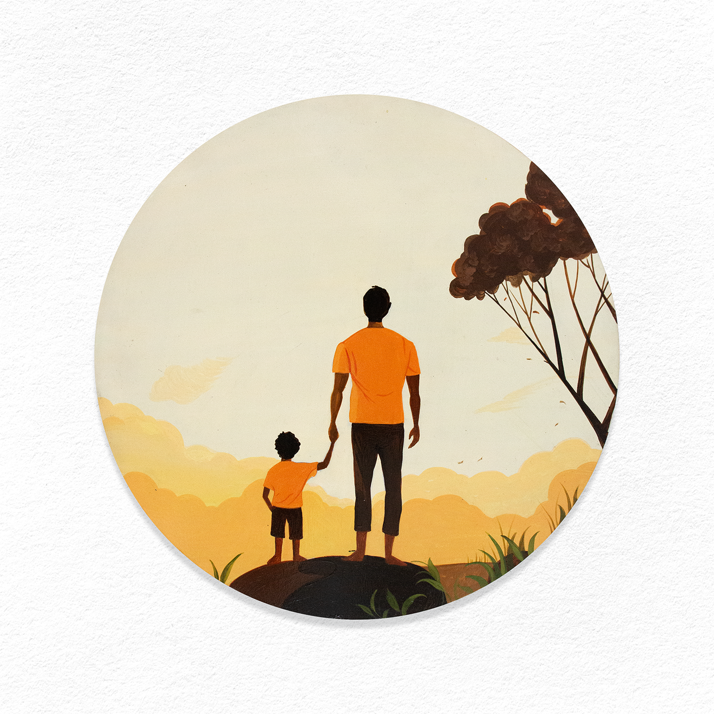 Hand Painted Wall Art - Father & Son - Gifting - Home Decor - Office Decor