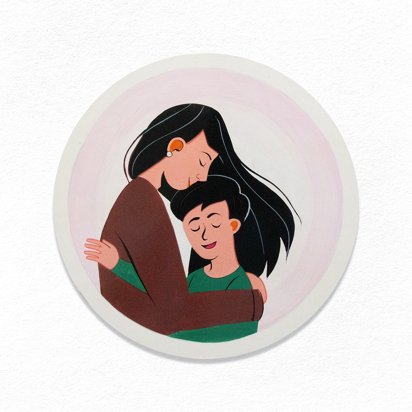 Hand Painted Wall Art - Mother & Daughter