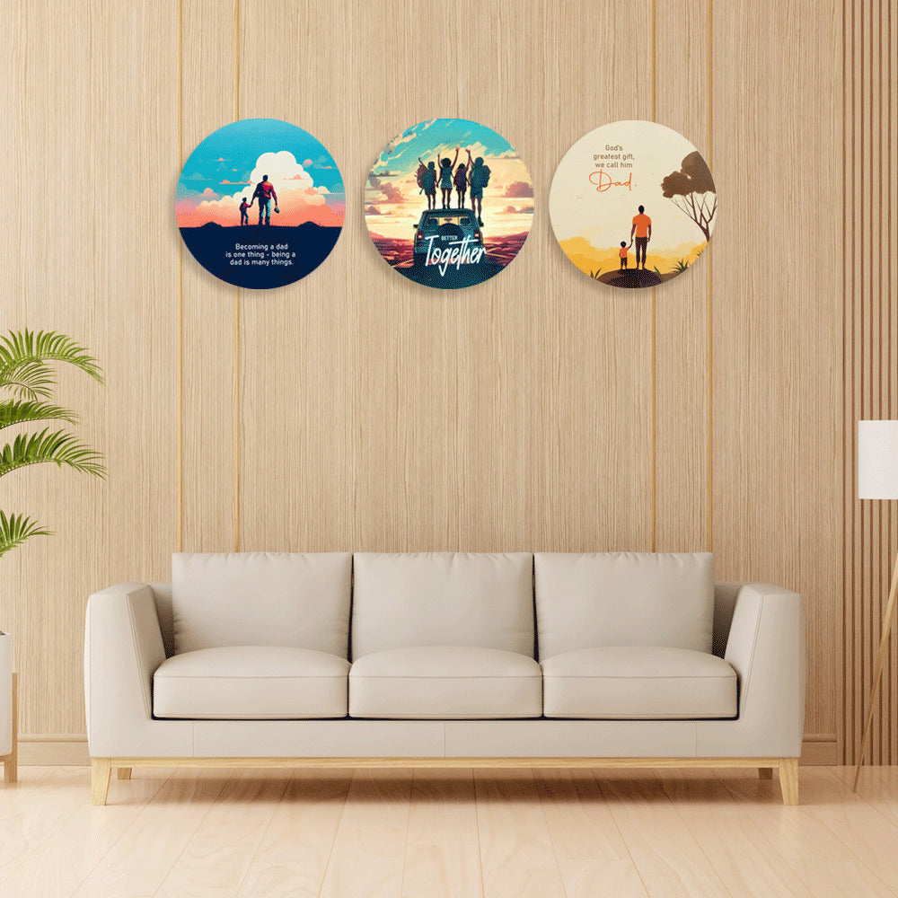 Wall Painting - Digital Wall Art - Father & Son - Friends - Home Decor - Office Decor - Combo Offer