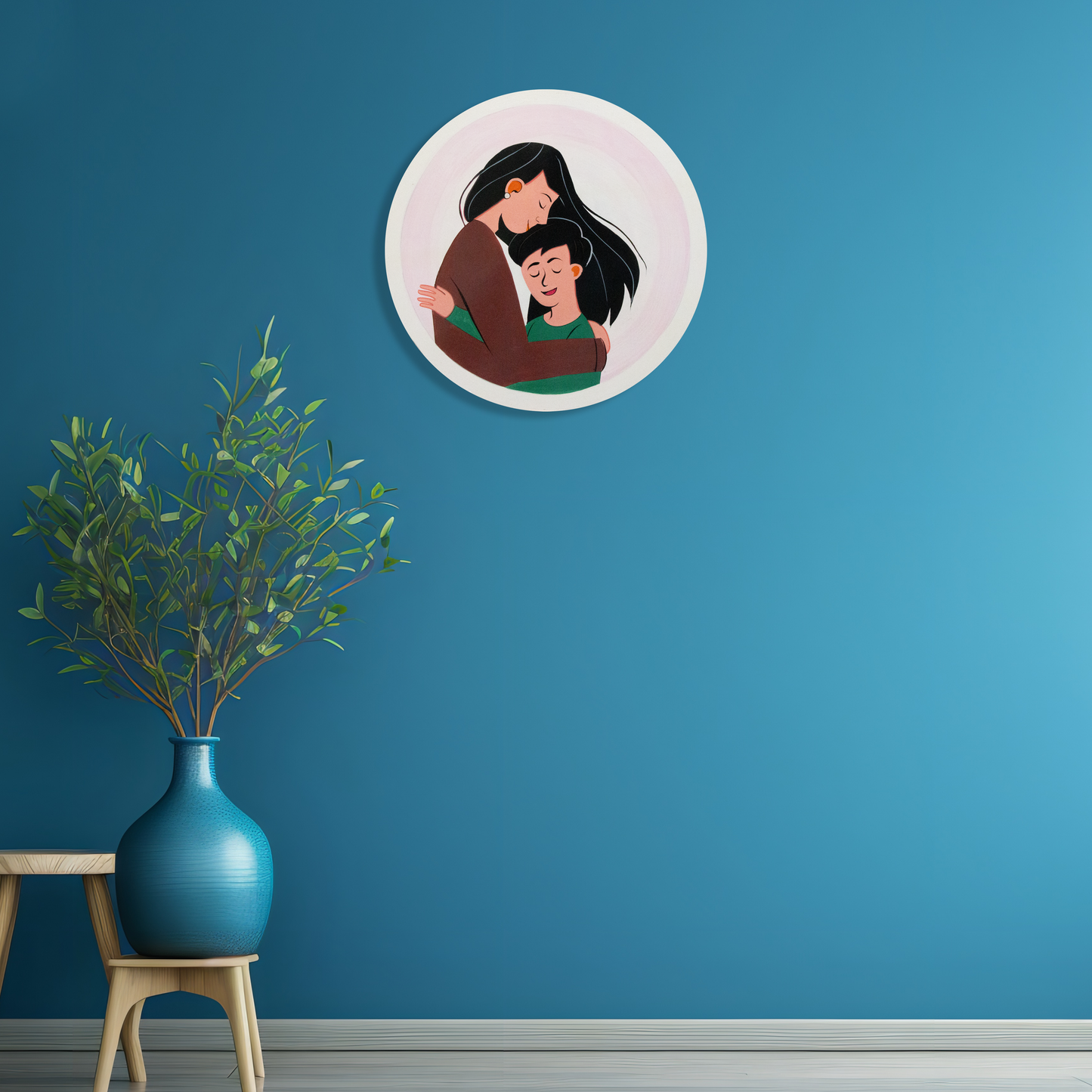 Hand Painted Wall Art - Mother & Daughter