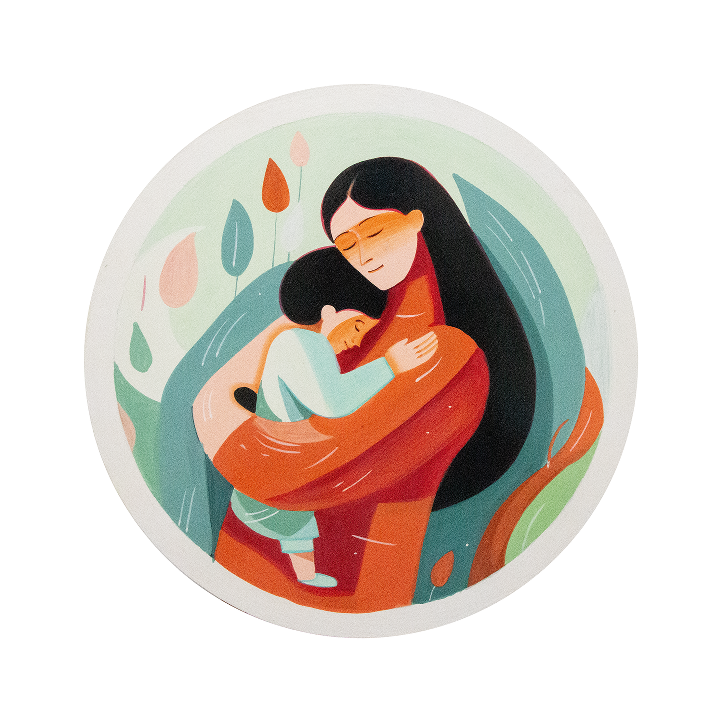 Hand Painted Wall Art - Mother & Child - Wall Decor