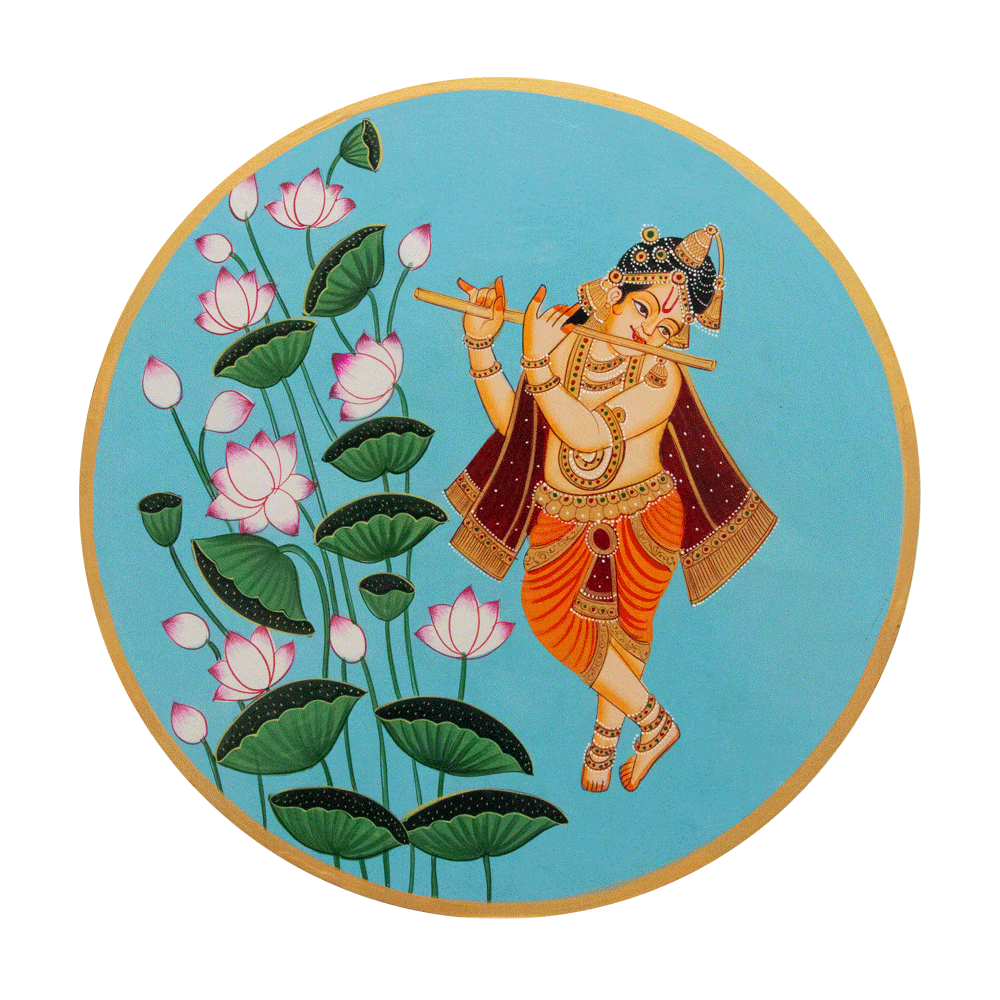 Wall Painting - Traditional Rajasthani Pichwai Krishna Painting - Gifting - Home Decor - Office Decor