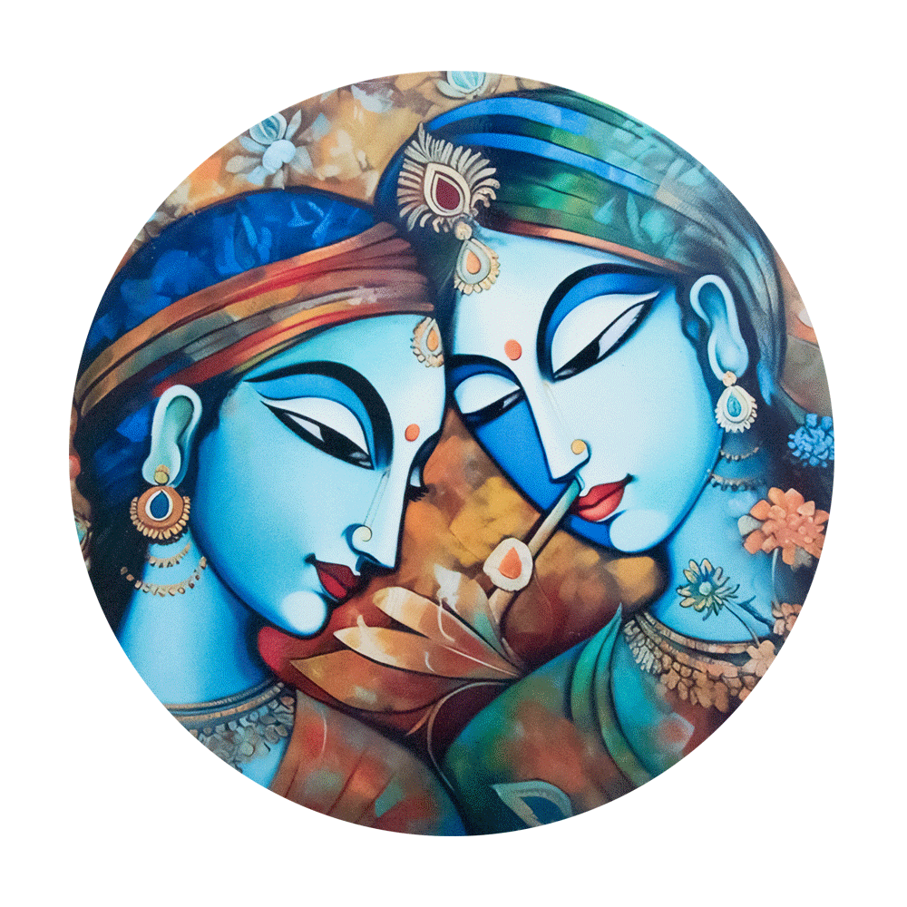 Radha & Krishna Digital Wall Painting