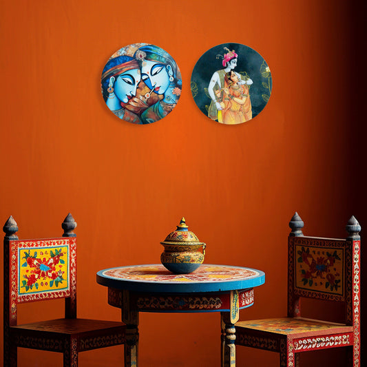 Radha & Krishna Digital Wall Painting Combo