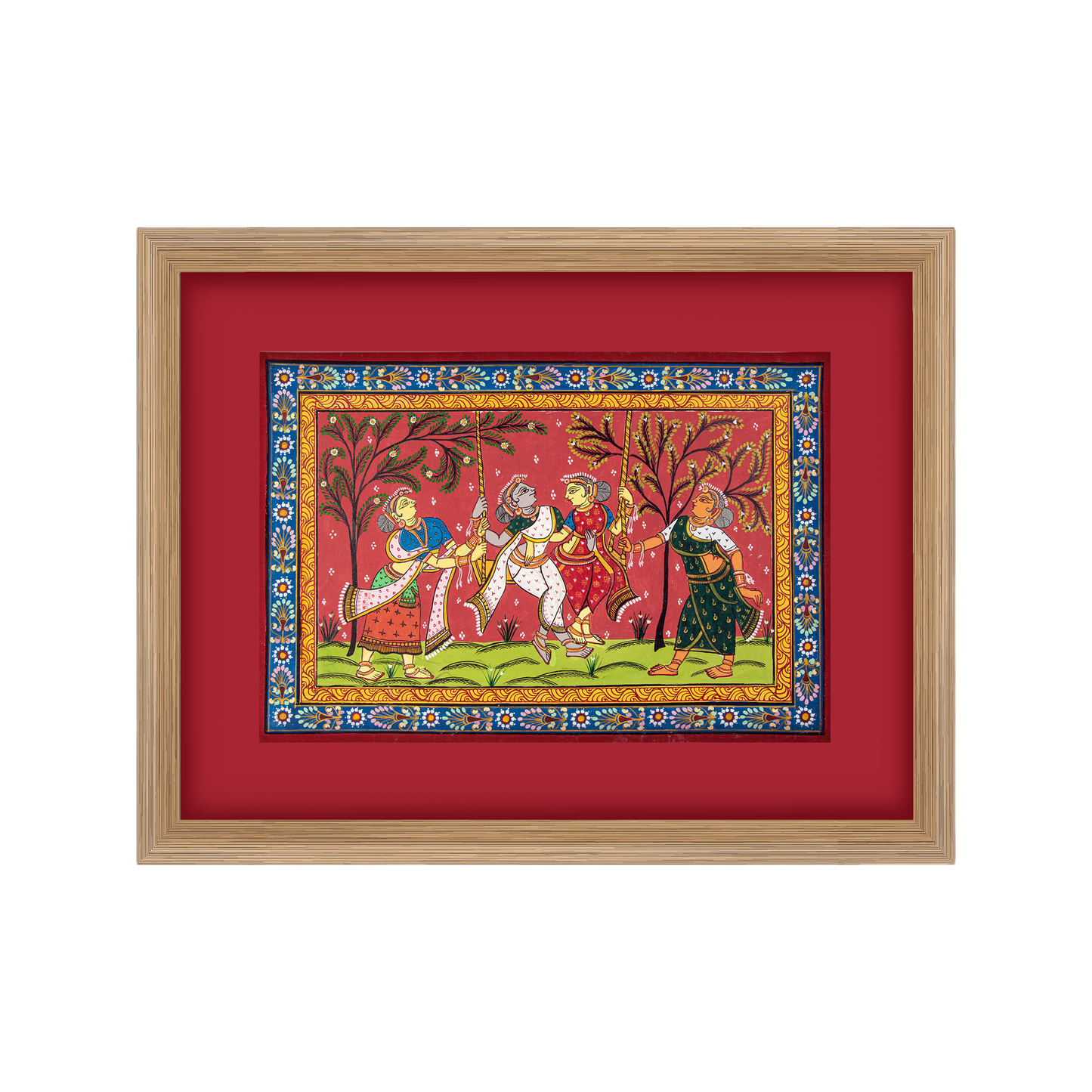 A Moment of Joy, Preserved in Art. Pattachitra Wall Painting