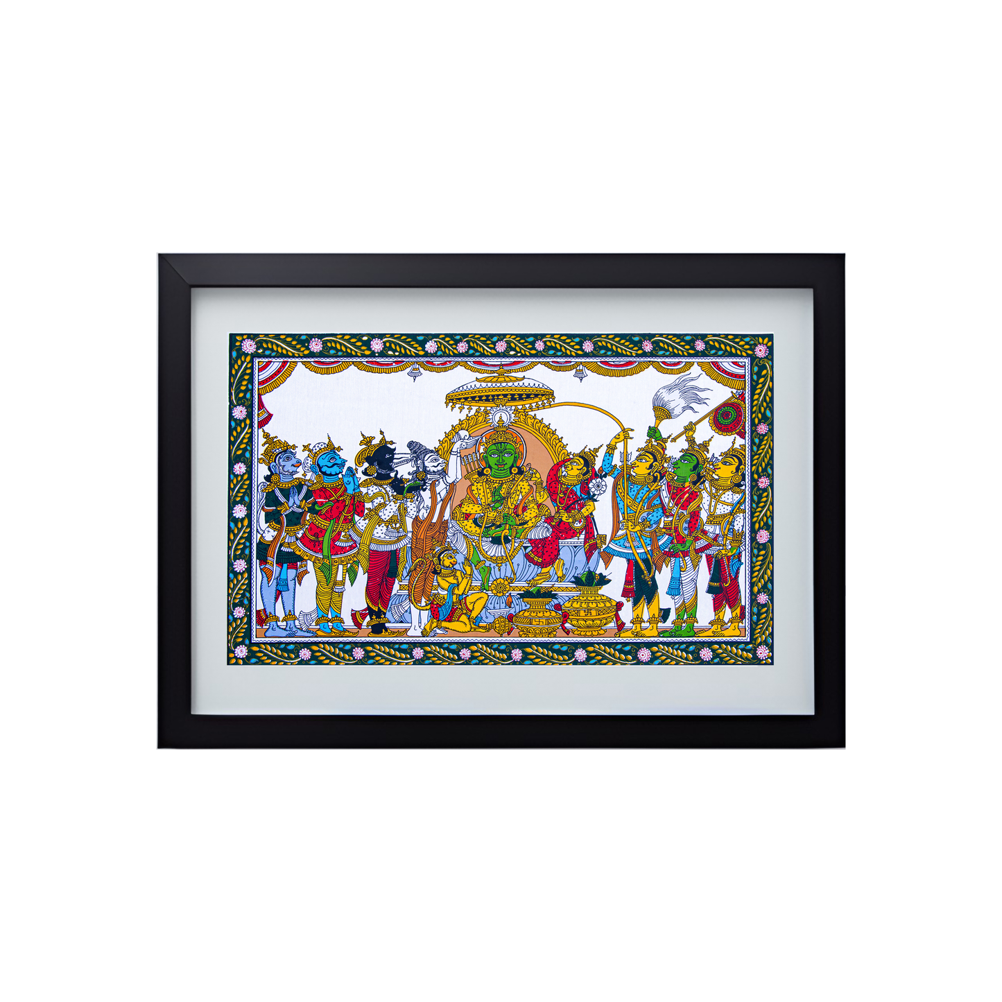 Shri Ram Darbar — A Divine Expression of Dharma - Pattachitra Painting