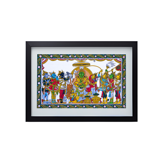 Shri Ram Darbar — A Divine Expression of Dharma - Pattachitra Painting