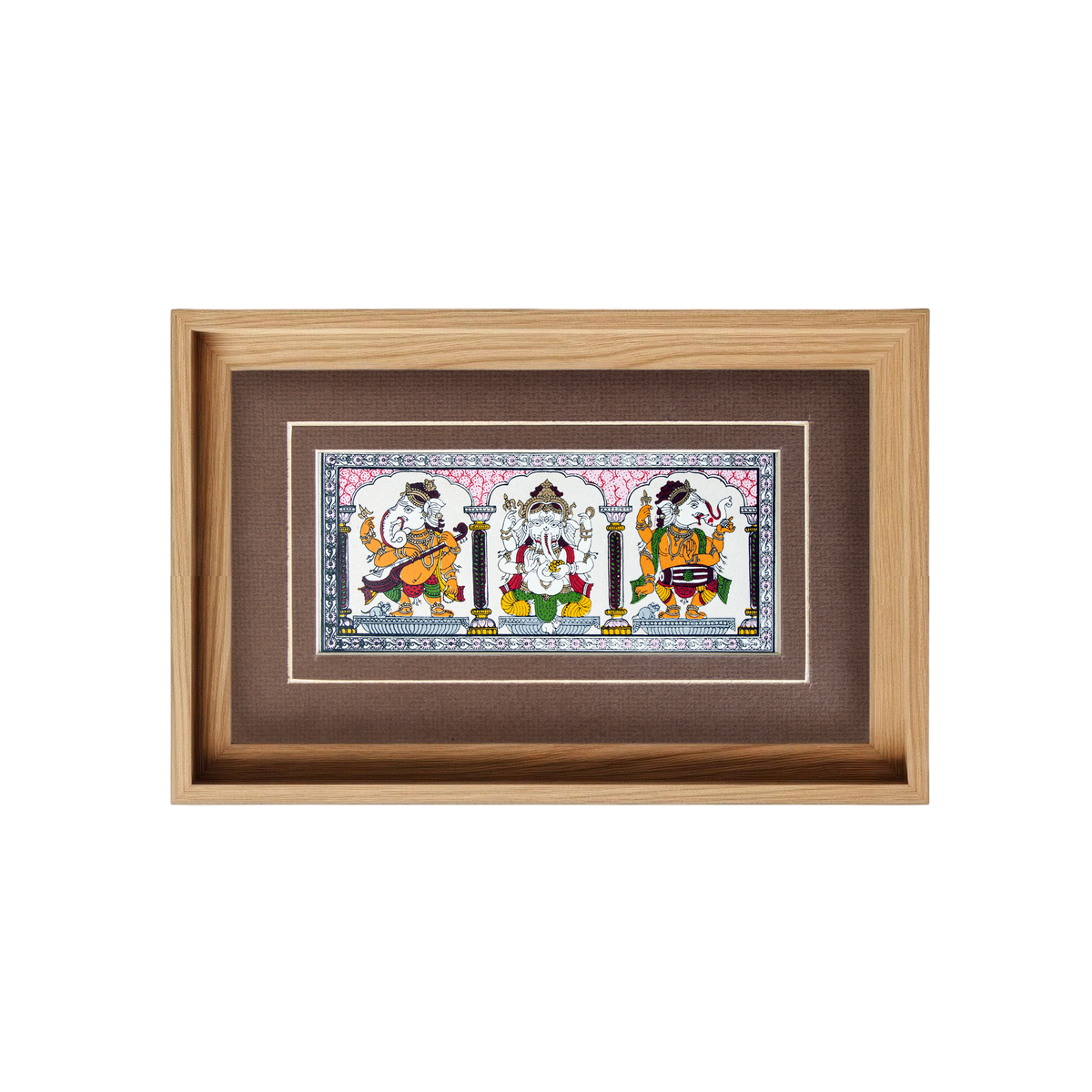Three Forms of Ganesha — Music in Divine Harmony - Pattchitra Painting
