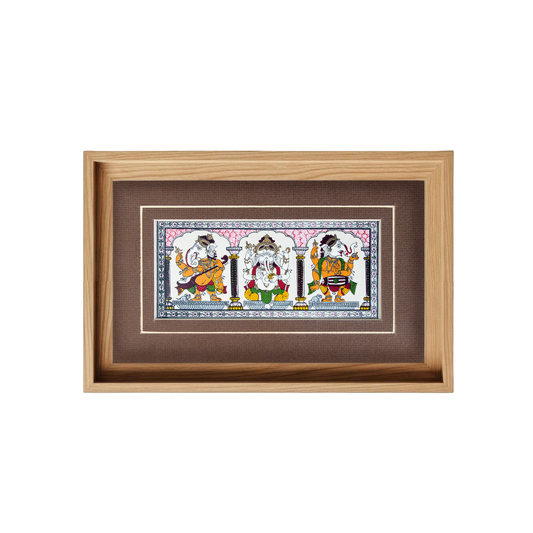 Three Forms of Ganesha — Music in Divine Harmony - Pattchitra Painting