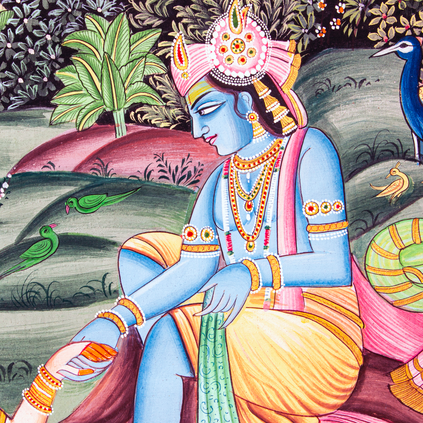 WHERE LOVE TAKES A DIVINE FORM - Radha-Krishna Pichwai Painting