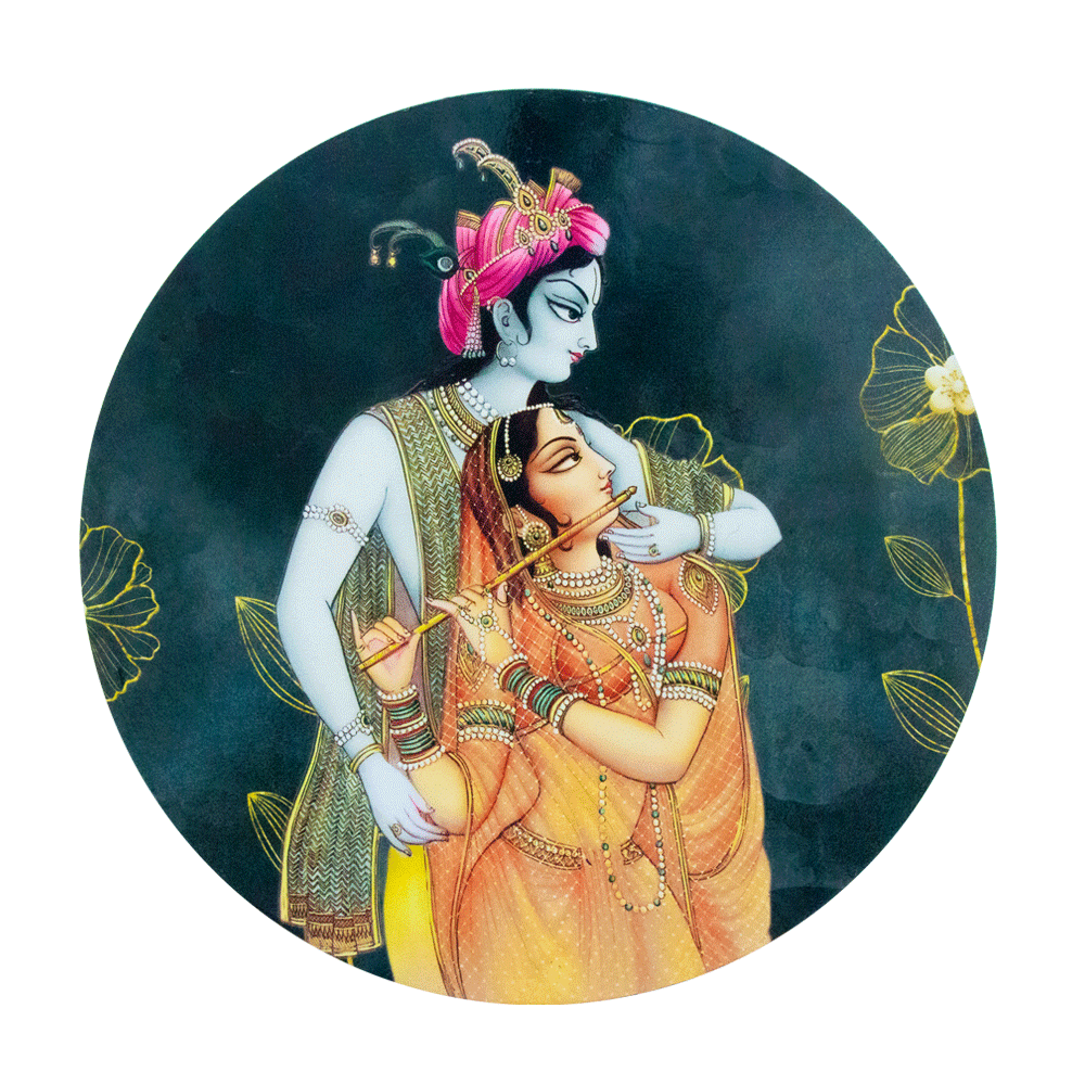 Wall Painting - Digital Wall Art - Radha-Krishna - Home Decor - Office Decor