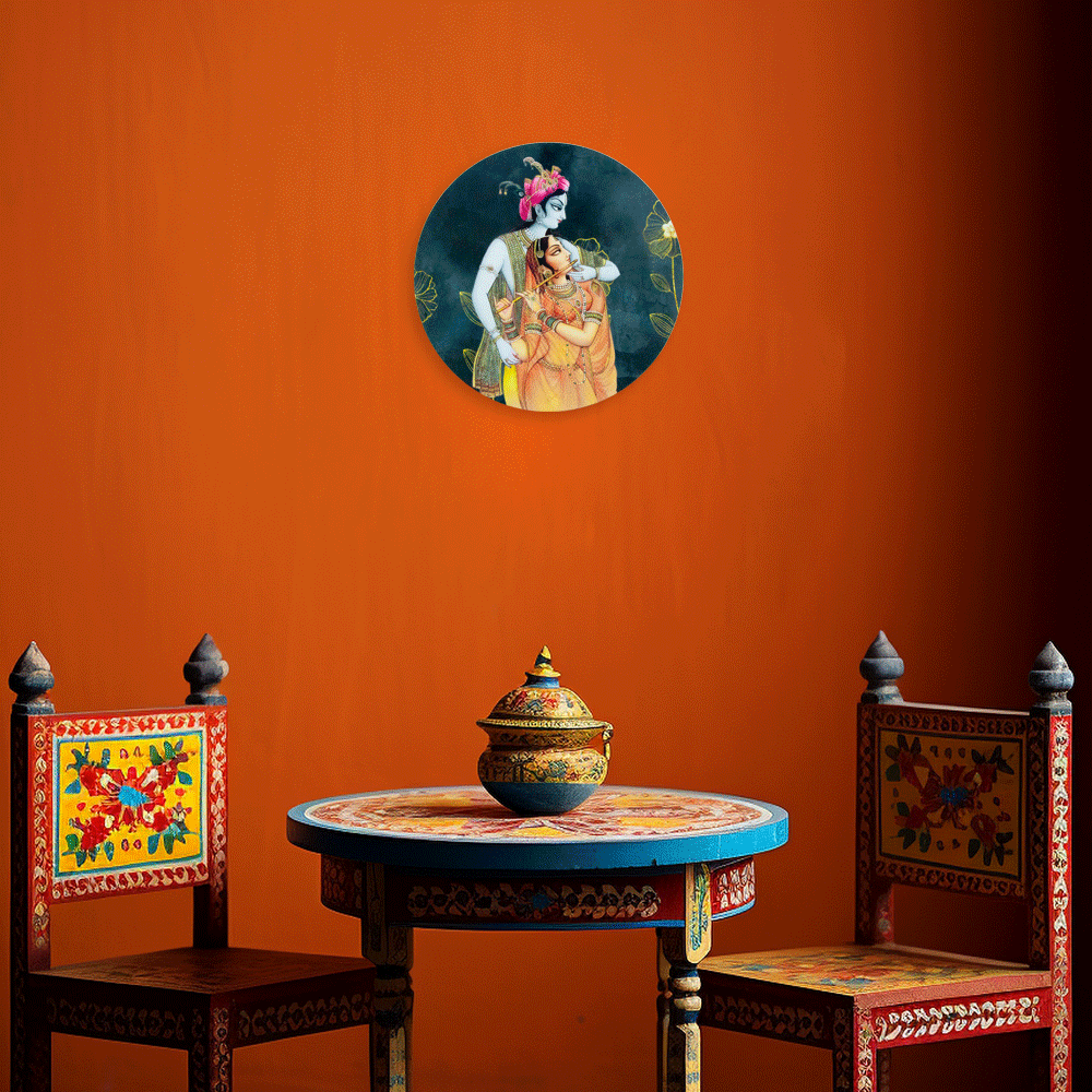 Wall Painting - Digital Wall Art - Radha-Krishna - Home Decor - Office Decor