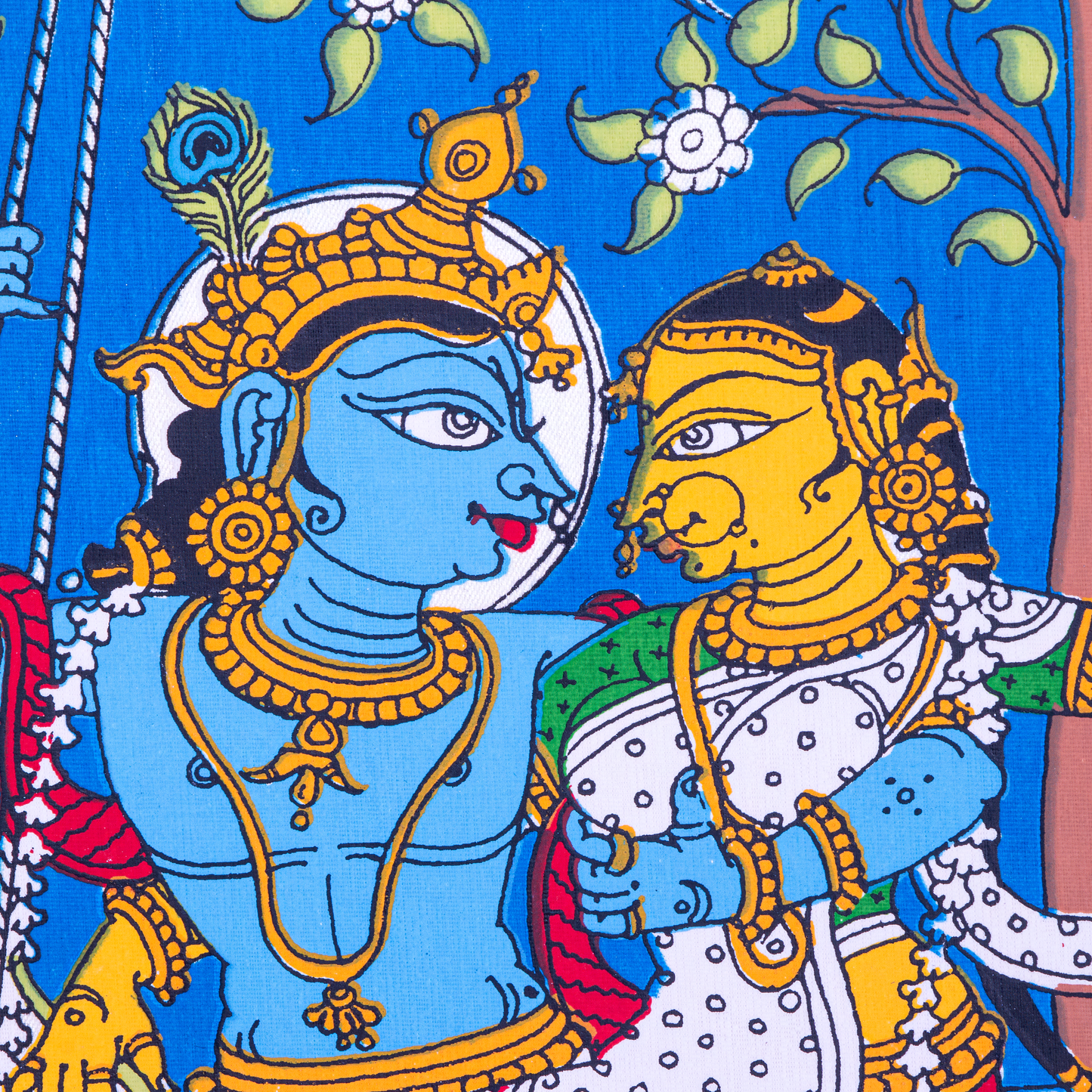 Radha Krishna — A Swing of Eternal Love - Pattachitra Painting