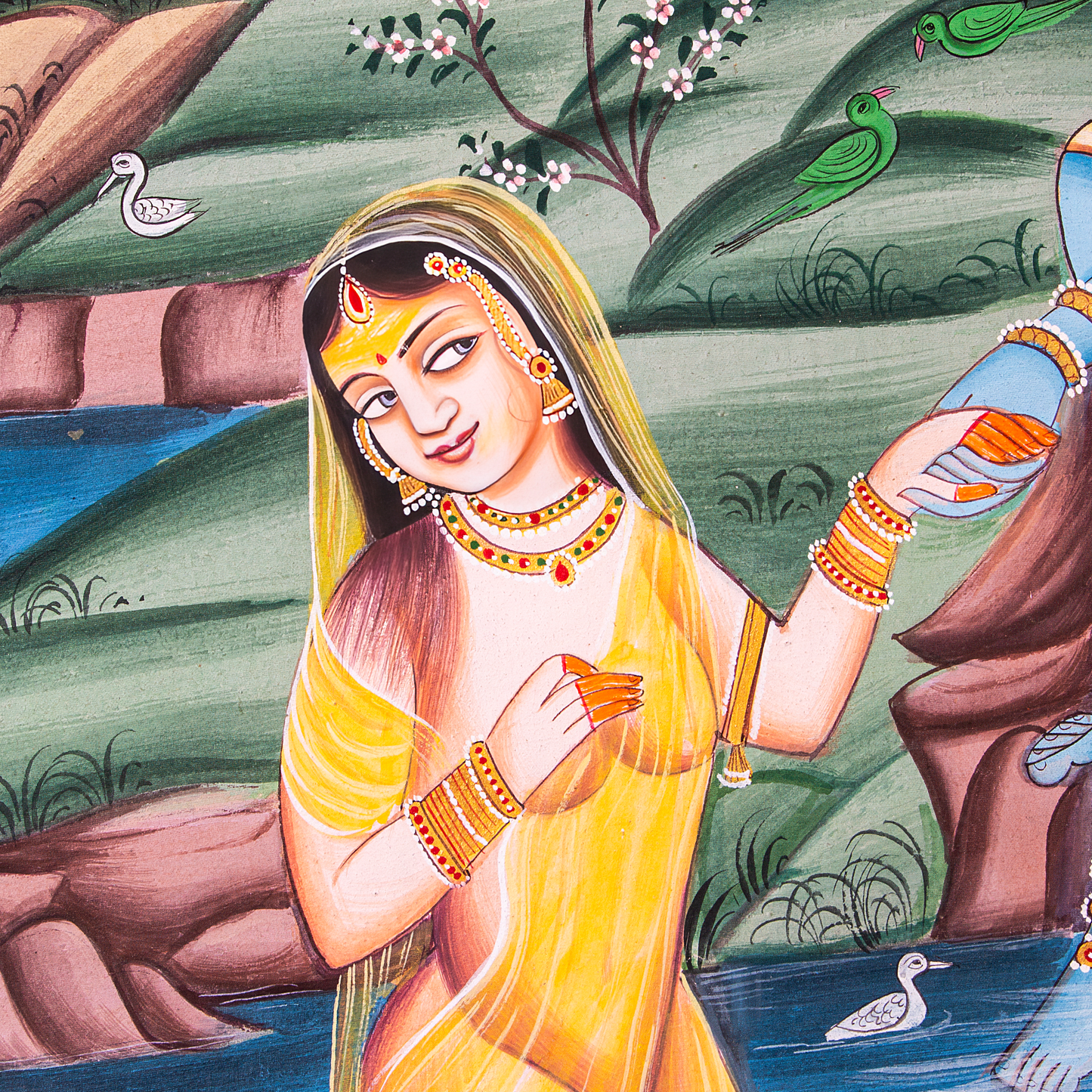 WHERE LOVE TAKES A DIVINE FORM - Radha-Krishna Pichwai Painting