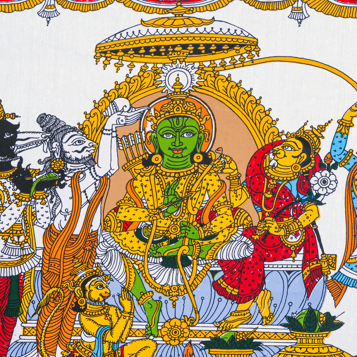 Shri Ram Darbar — A Divine Expression of Dharma - Pattachitra Painting